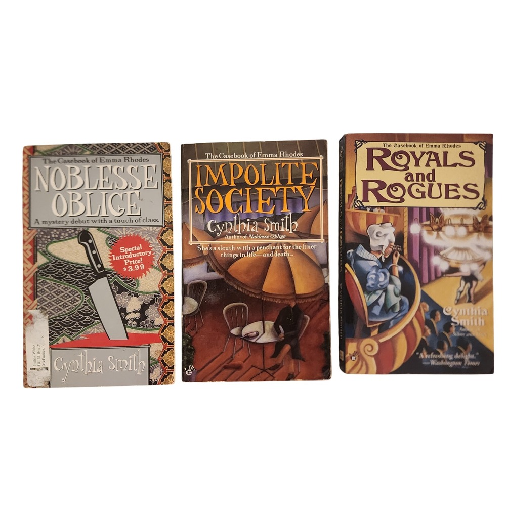 Emma Rhodes Casebook Mystery Book Set: Noblesse Oblige, Impolite Society, Royals